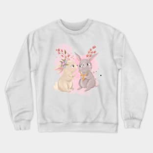 Cute Watercolor Bunny | Easter Gift Ideas | Gifts for Her | Gifts for Girls | Gifts for Women | Gifts for Rabbit Bunny Lovers Crewneck Sweatshirt